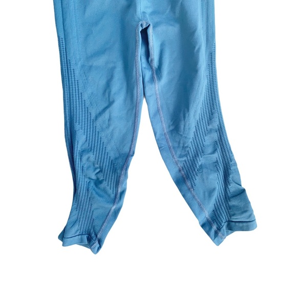 💜 Athleta Mesh Around Seamless Capri Pants S Blue Activewear Athleisure Small - Picture 10 of 10